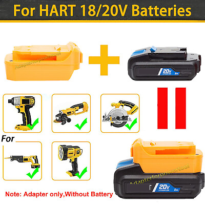 #ad 1x For HART 18V 20V Li Ion Battery to For Dewalt 18V 20V tools Adapter NEW US