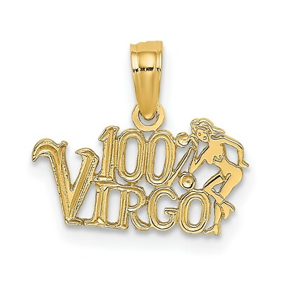 #ad 14K Yellow Gold 100% Virgo Pendant