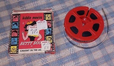 #ad VTG Betty Boop 8 MM Film W Cute original Box CAUGHT IN THE ACT cartoon RARE