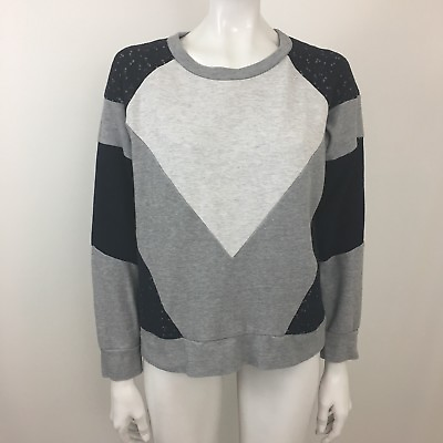 #ad J. Crew Women#x27;s Size Small Style B7121 Paneled Lace Sweatshirt