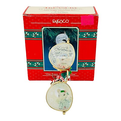 #ad Enesco One Foggy Christmas Eve Ornament Mouse Spectacles 586625 Vintage