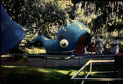 #ad 1959 Storyland Whale New Orleans Original Red Star Border Kodachrome Slide