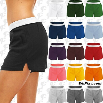 #ad Soffe Womens Cheerleading Dance Gym Cheer Shorts 15 Colors XS 3XL w Free Ship