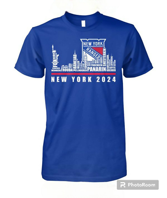 #ad New York Rangers HockeyTeam 2023 2024 Player Names T Shirt Size S 5XL