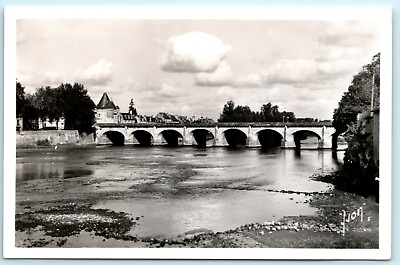 #ad POSTCARD Chatellerault Vienne River RPPC France Pont Henri IV Bridge