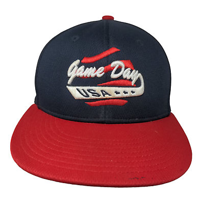 #ad Richardson Men#x27;s Fitted Hat Blue Red Size XS S PTS40 Disney Team Game Day USA