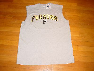 #ad Official PITTSBURGH PIRATES MAJESTIC sleeveless Muscle T Shirt NEW MEDIUM