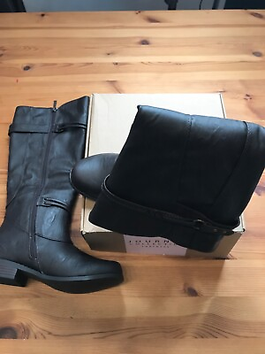 #ad Journee Collection Womens Size 9 Harley Faux Leather Biker High Boots open box