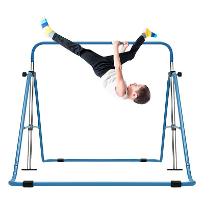 #ad Gymnastics Bar Junior Kid Training For Gym Home Adjustable Horizontal High Bars