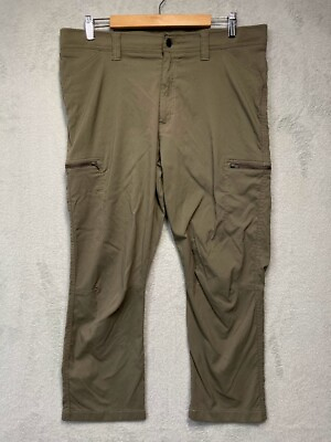 #ad Wrangler Pants cargo pants Mens 36x30 khaki Olive Green Nylon Outdoor Hiking