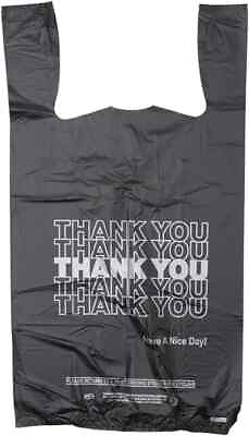 #ad Plastic Bags Thank You Grocery Bags Plastic Shopping Bags SMALL BLACK