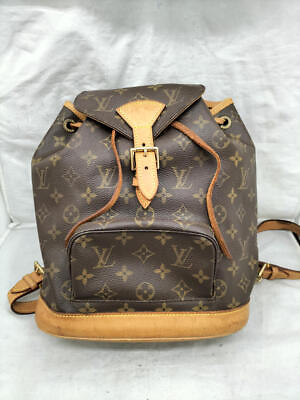 #ad LV Louis Vuitton Montsouris MM Monogram M51136 Ladies Backpack Brown Leather