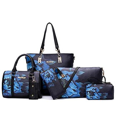 #ad Designer Purses and Handbags for Women Satchel Shoulder Bag Tote 1d blackamp;blue