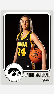 #ad Gabbie Marshall Custom Iowa Basketball Card Limited Edition