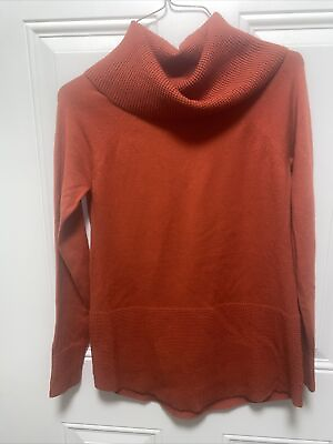#ad Cowl Neck Tunic Sweater Women#x27;s Size XS Rust Colored.