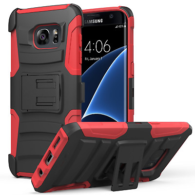 #ad Samsung Galaxy S7 Edge Case Hardamp;Soft Rubber Hybrid Armor Impact Defender Cover