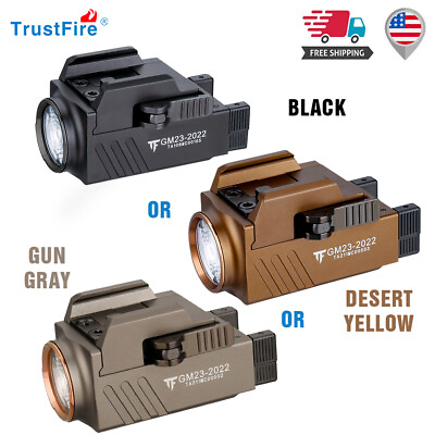 #ad Trustfire Rechargeable Weapon Flashlight Tactical Compact Pistol Light Mounted