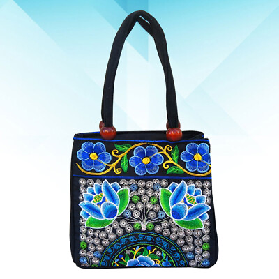 #ad Women Handbag Canvas Handbag Shoulder Bag Women Embroidered Handbag