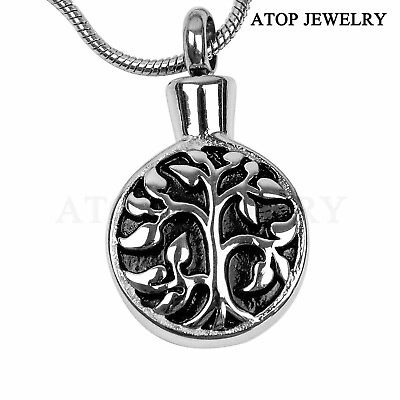 #ad NEW Tree of Life Cremation Jewelry Urn Necklace for Ashes Keepsake Memorial
