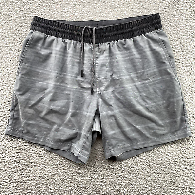 #ad PrAna Shorts Adult XL Gray Running Trainng Gym Lined Outdoors Hiking Causal Mens