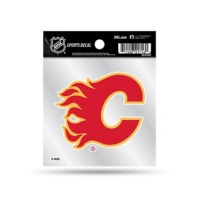 #ad Calgary Flames Primary Logo Small Style Weeded Decal 4quot;X4quot;