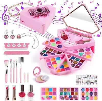 #ad Kids Makeup Kit 44 Pcs Washable Makeup KitReal Cosmetic for Little Girls