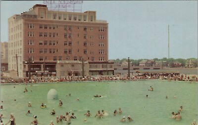 #ad Hotel Kingsley Arms Asbury Park New Jersey pool swimmers exterior vintage E440