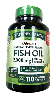 #ad Nature#x27;s Truth Fish Oil 2000mg 1000mg each Softgels 110ct ^