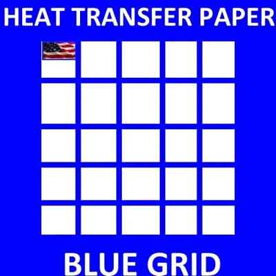 #ad IRON ON Inkjet Opaque Heat Transfer Paper for dark Fabrics Blue Back 50 Sh A