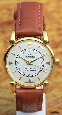 #ad Luxury Vintage Roamer FHF ST96 17Jewels Hand Winding Swiss Made Men#x27;s Wristwatch