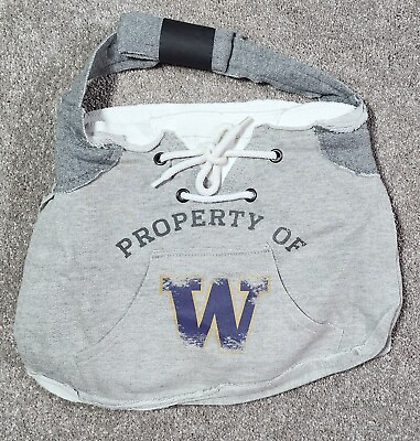 #ad Pro Fanity Washington Huskies College Hoodie Sling Sweatshirt Purse Bag Gray NEW