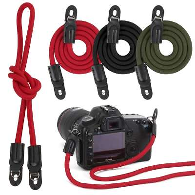 #ad HandMade Braided Camera Single Shoulder Belt Neck Strap Rope For Leica Sony DSLR