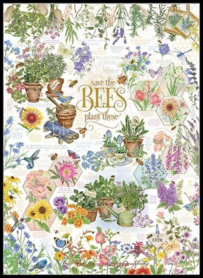 #ad Save the Bees Chart Counted Cross Stitch Patterns Needlework DIY DMC Color