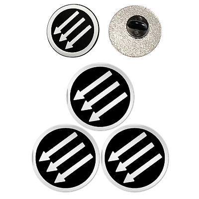 #ad Iron Front Anti Fascist Circle Enamel Pin 3 Antifascist Three 3 Arrows Stickers
