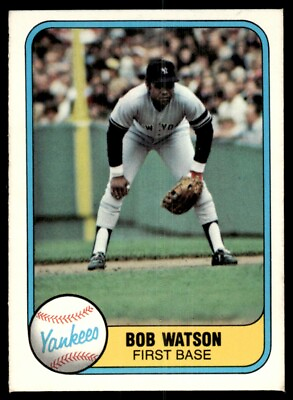 #ad 1981 Fleer Bob Watson New York Yankees #93