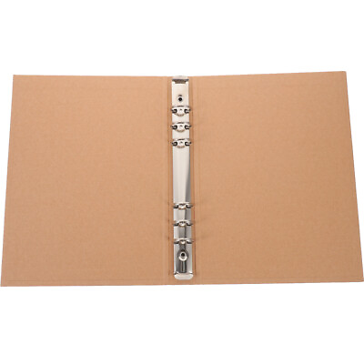 #ad Binder Cover 6 Ring Notebook Binder Cover Kraft Paper Binder Notebook Shell