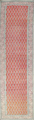 #ad Vintage paisley Traditional Oriental Runner Rug Handmade Wool 2#x27; 7#x27;#x27; x 12#x27; 5#x27;#x27;