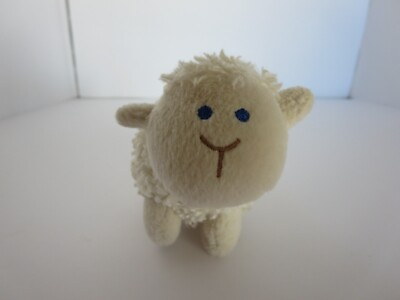 #ad Lamb Baby Off White Plush Rattle Lamb 5quot; Stuffed Animal toy
