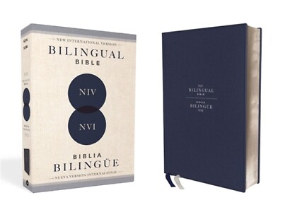 #ad Niv NVI 2022 Bilingual Bible Leathersoft Navy Niv NVI 2022 Biblia Biling�e