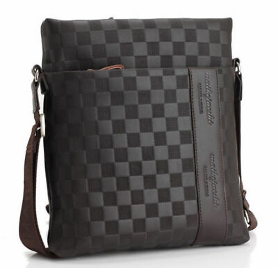 #ad Men#x27;s Leather Crossbody Messenger Shoulder Bags Handbag Satchel Casual Day Bag
