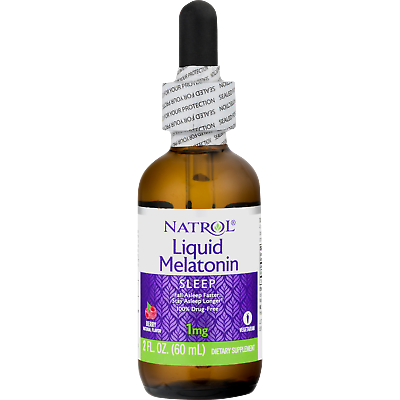 #ad Natrol Liquid Melatonin Sleep Aid 1mg 2 Fluid Ounce Tincture