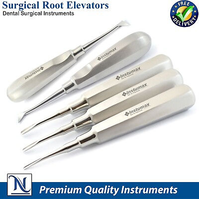 #ad 5 pcs Dental Luxating Elevators Set Extraction Surgical Instruments Oral Implant