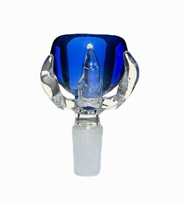#ad 14mm Male Blue DRAGON CLAW GLASS Slide Bowl Water Pipe Hookah USA