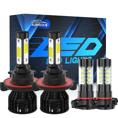 #ad For Dodge Challenger 2011 2014 H16 Fog Light H13 LED Headlight 4x Combo White