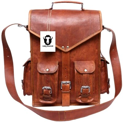 #ad Laptop Backpack Shoulder Messenger Rucksack 16quot; Vintage Bag