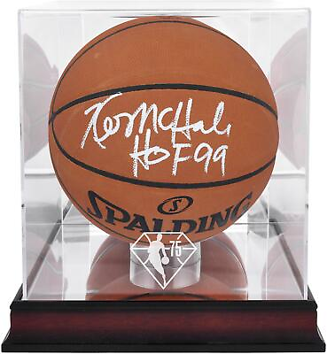 #ad Kevin McHale Celtics Signd Spalding Official Game Ball Ins 75th Anniv Displ Case