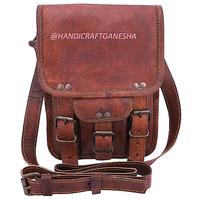 11quot; Messenger Vintage Genuine Leather CrossBody Mobile Shoulder Handmade Hip bag $53.77