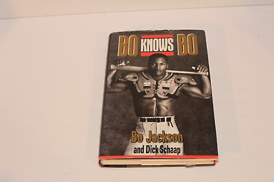 #ad BO KNOWS BO by Bo Jackson amp; Dick Schaap Printed Autograph 1990 First Edition