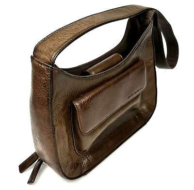 #ad Vintage Fossil Shoulder Bag Leather Purse Wallet Organizer Brown