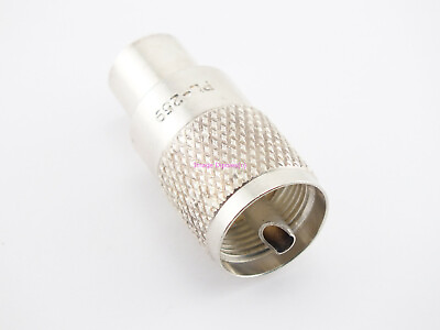 #ad PL 259 UHF Male Silver Silver Tefon RF Connector USA Ham Seller